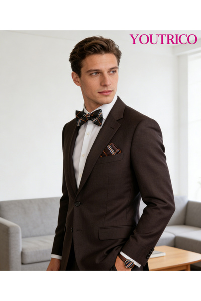 Youtrico 3PCS Bow Tie, Handkerchief Cufflink Set (Handmade)Men/Women Parties,...