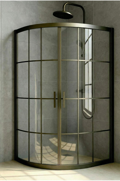 Durul Duşakabin Oval 5mm Siyah Çizgi H.190 Cm