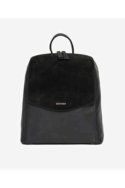 Greyder Kadın Siyah Hakiki Deri Sırt Çantası 5K2CN69763