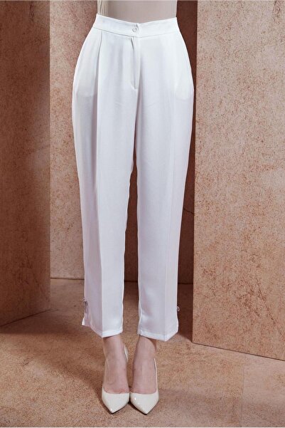 Alvina 70741 Μοντέλο Παντελόνι με υφή σατέν καρότο