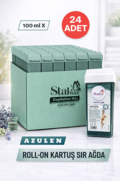 STARWAX Roll On Kartuş Sir Ağda Azulen | Hassas Ciltler İçin Özel | 24'lü Pro...