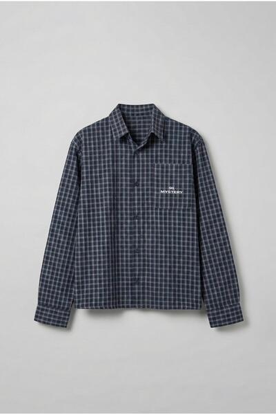 ablukaonline Чоловіча сорочка Boxy Fit Oversize в клітинку з довгими рукавами...