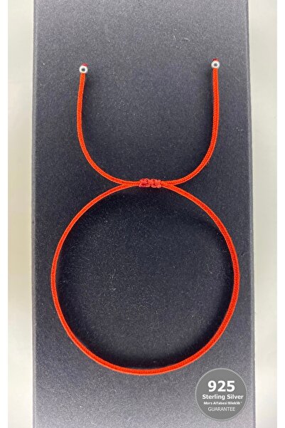 boriso Kırmızı İp Şans Sevgili Bileklik 925 ayar gümüş