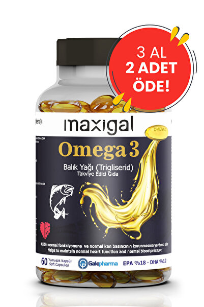 Maxigal Omega 3 Balık Yağı 2000 Mg 60 Kapsül