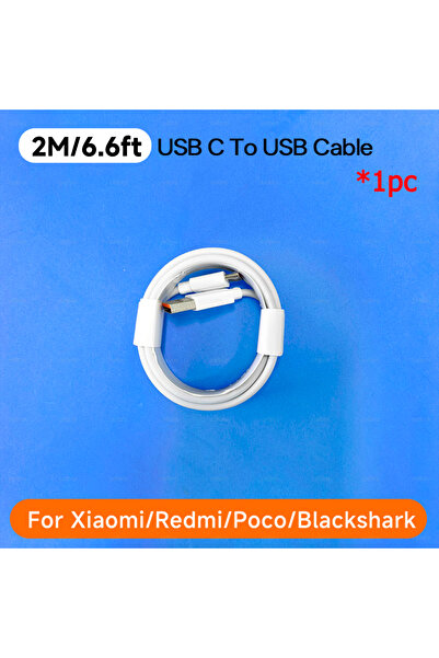 Xiaomi كابل USB من النوع C بطول 2 متر، يدعم الشحن السريع USB بقوة 120 واط، بق...