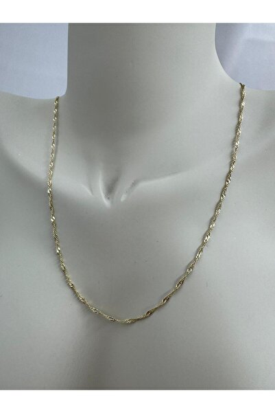 Luseda Kadın Gold Burgu 60CM VIP Zincir Kolye