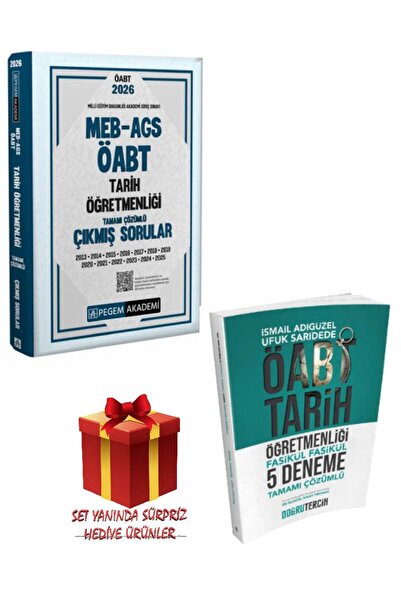 Pegem Akademi Yayıncılık 2026 Pegem AGS ÖABT Tarih Öğretmenliği Çıkmış Sorula...