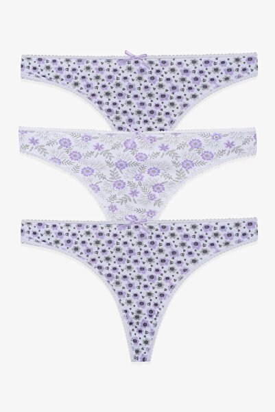 koza iç giyim Tanga din bumbac, cu model, din 3 piese