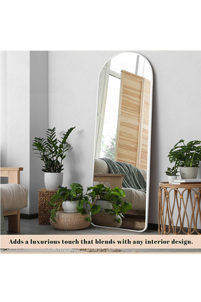 Generic مرآة كاملة الطول {167×55}سم مع حامل مقوس، مرآة أرضية، مرآة حائط، معلق...