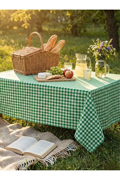 Komana Art Piti Kareli (pötikare) Sofra Bezi, Masa Örtüsü, Piknik Örtüsü, Çok...