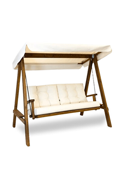 Aida Swings Pera 2000 FSC Mix Credit 3 Kişilik Ahşap Bahçe Balkon Teras Salın...