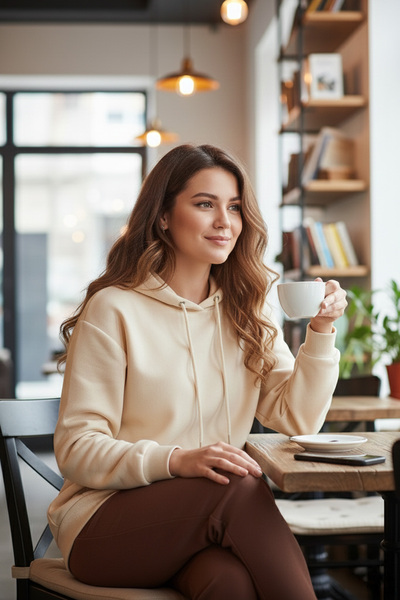 Lela Регулярний крій, бавовняний, з капюшоном, з коміром-стійкою, зимовий сві...