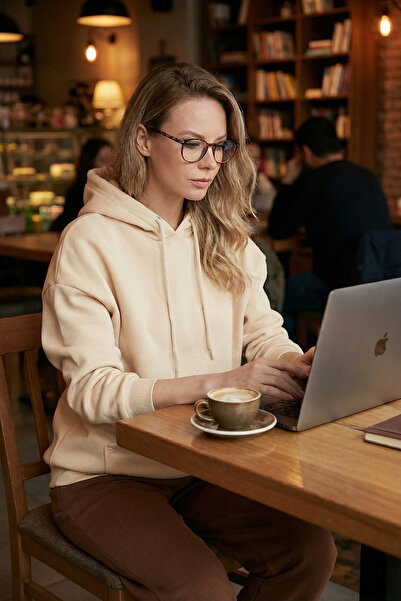 Lela Sweat de iarnă din bumbac cu cu glugă guler cu căptușeală din fleece SWE...