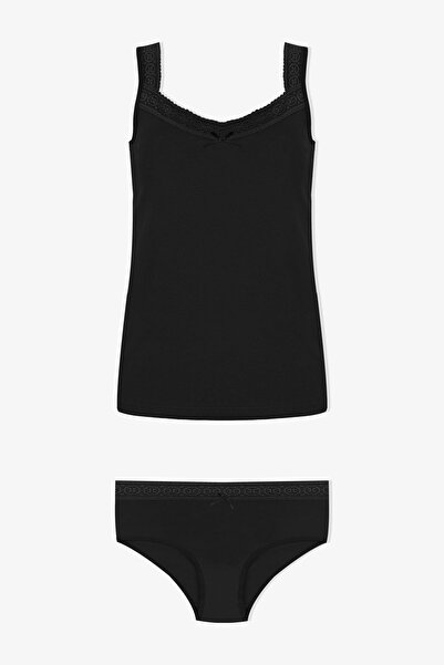 koza iç giyim Women's Lace Detailed Athlete Panties Set