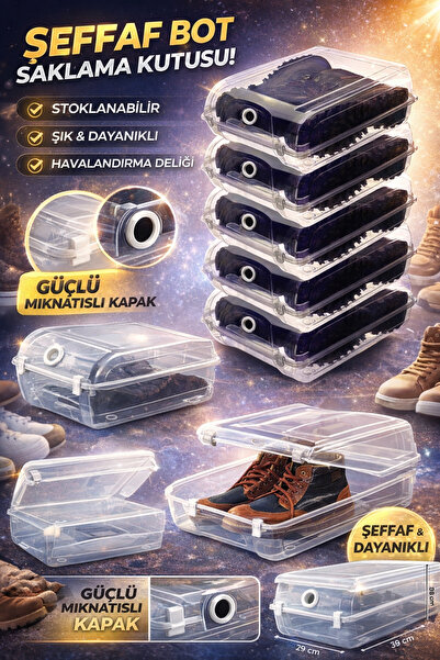 TOPTANFONİ Cutie organizatoare transparentă pentru pantofi Cutie pentru cizme...