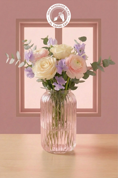 Glamis مزهرية زجاجية مصنوعة يدويًا من سيلين كونسبت بيور موديل