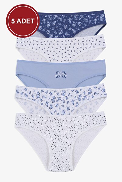koza iç giyim Γυναικεία εσώρουχα 5 τεμαχίων από βαμβακερά λύκρα με σχέδια