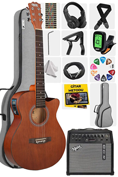 Midex Phx-188-50AMP Elektro Akustik Gitar 50W Şarjlı Bluetooth Amfili Full Set