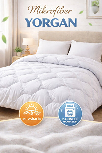 ipteş home Çift Kişilik Yorgan Siliconized Fiber Dolgulu 4 Mevsimlik