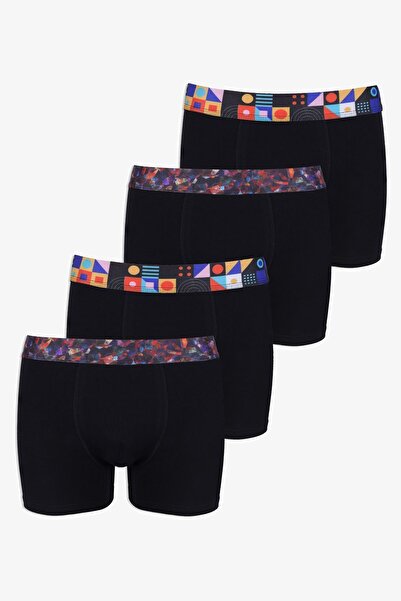 koza iç giyim Boxeri pentru bărbați din bumbac colorat din Lycra din 4 piese ...