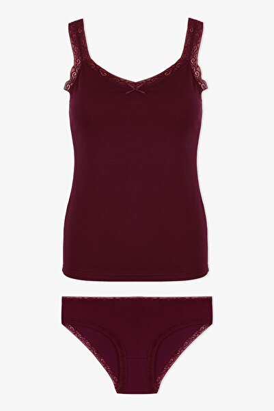 koza iç giyim Women's Lace Detailed Athlete Panties Set