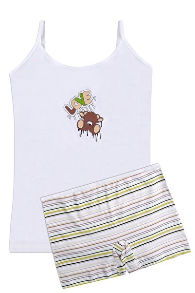 koza iç giyim Set boxer pentru atletă din bumbac imprimat ursuleț pentru fete