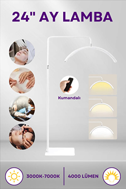 Enshall Technology 24İnç Ay Lamba LED Video Işığı Yarım Ay Şekilli Kumandalı ...