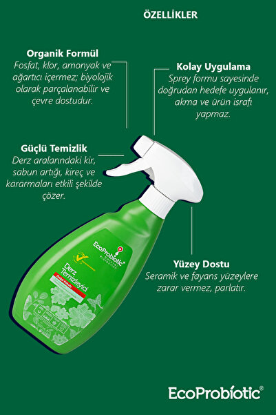 EcoProbiotic Derz Temizleyici Sprey 500 ml | Organik, Fayans Arası Temizleyici