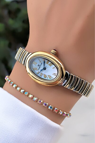 Daniel Klein Yeni Sezon Altın Gümüş Renk Çelik Kordon Kol Saati Bileklik Hedi...