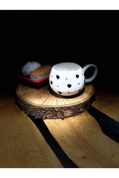 Estillo كوب وكوب من السيراميك على شكل قلب - هدية مزدوجة من القهوة التركية وكو...