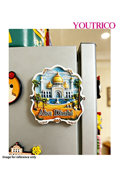 Youtrico قطعة واحدة من ملصقات مغناطيس أبو ظبي ثلاثية الأبعاد لديكور المنزل وا...