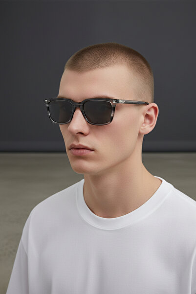 Jooy Angled Model Transparent Smoked Men's Sunglasses