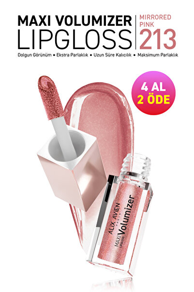 Alix Avien Maxivolumizer Lipgloss 213 - Mirrored Pink - Kalıcı ve Nemlendiric...