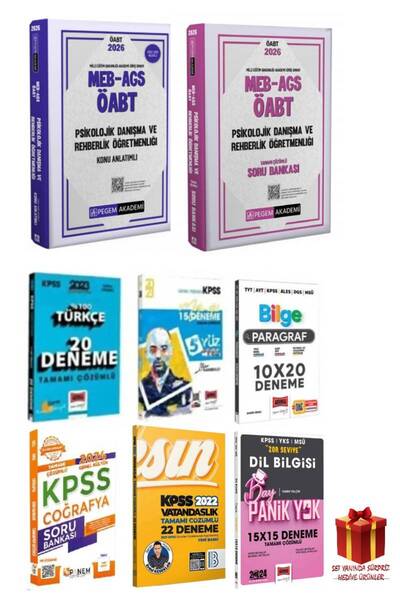 Pegem Akademi Yayıncılık 2026 MEB AGS ÖABT PDR Konu Anlatım+Psikolojik Danışm...