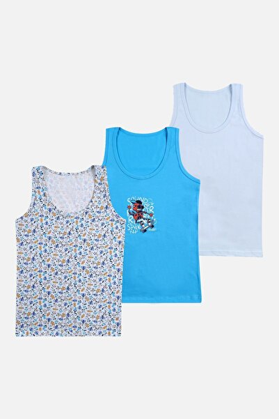 koza iç giyim Boy's 3-Piece Fox μοτίβο Tank Top