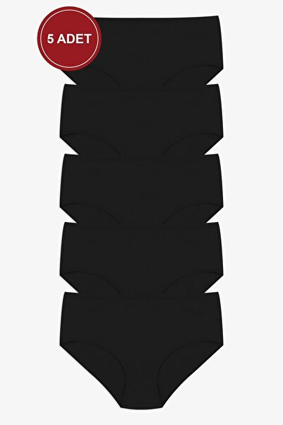 koza iç giyim Kadın 5'li Geniş Kenar Külot