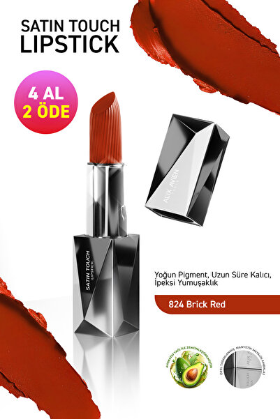 Alix Avien Uzun Süre Kalıcı Nemlendirici Pürüzsüz Etkili Yarı Mat Ruj - Satin...