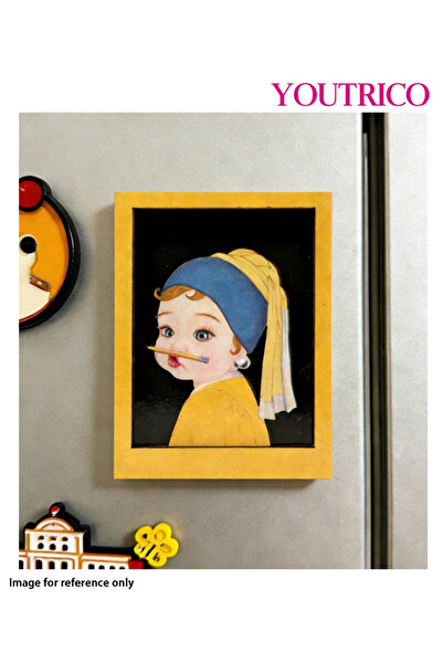 Youtrico قطعة واحدة من ملصقات مغناطيس الثلاجة الخشبية ذات الرسوم الكرتونية ال...