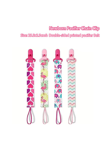 XUNYI 4 قطع من الطراز B، 4 قطع/مجموعة، مشبك سلسلة اللهاية لحديثي الولادة، حزا...