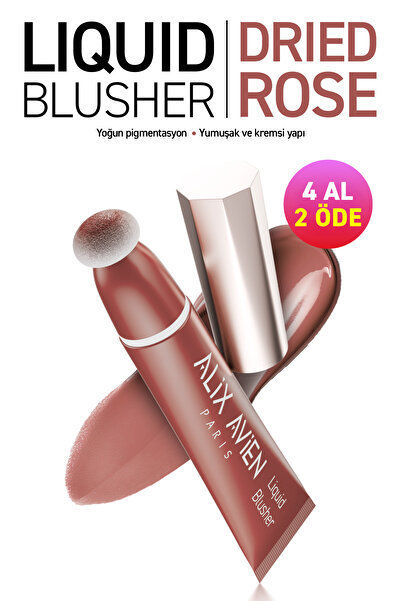 Alix Avien Yoğun Pigmentli E Vitaminli Mat Bitişli Kremsi Likit Allık - Liqui...