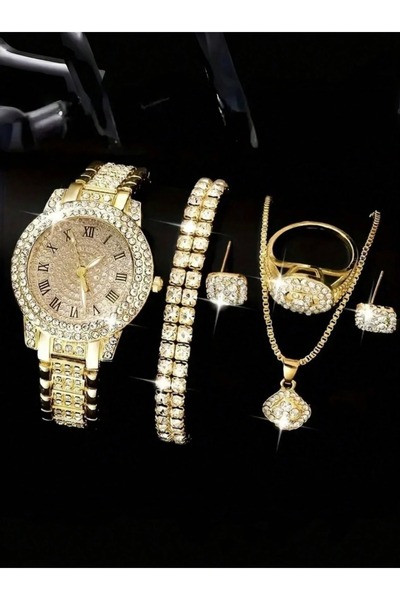 VEYA Elegant women's watch and accessory set – 7 pieces