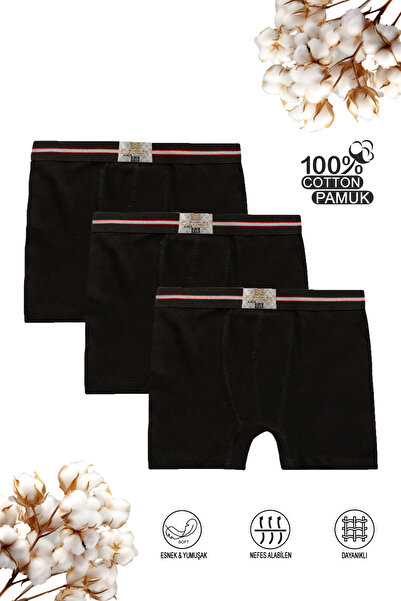 ÖZKAN underwear Özkan 0711 3 пакета момчешки 100% памучни гъвкави меки боксерки