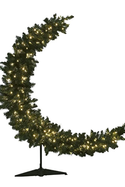 Generic زينة هلال رمضان – زينة قمرية أنيقة للمنزل (أخضر، ١٥٠ سم)