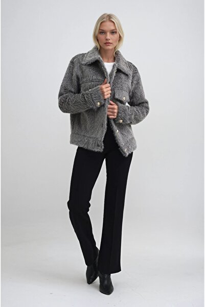 Lijuri Front pocket Faux Fur Coat 7101 r6-g-k2