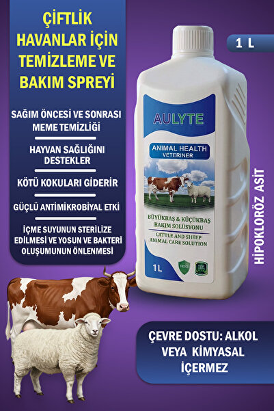 Aulyte büyükbaş küçükbaş hayvan Bakım Solüsyonu 1 LT