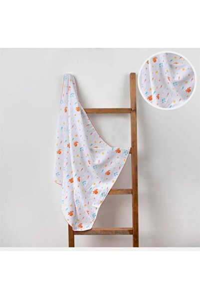 Miniworld Multi-Purpose Octopus Patterned Embroidered Detailed Muslin Blanket...
