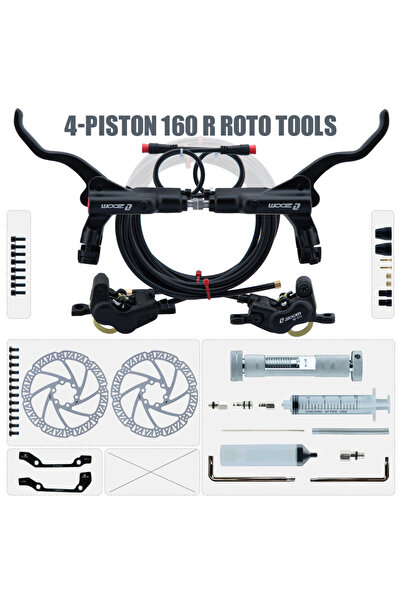 Choice أدوات روتو السوداء 160 زووم HB-876E فرامل قرصية هيدروليكية بأربعة مكاب...