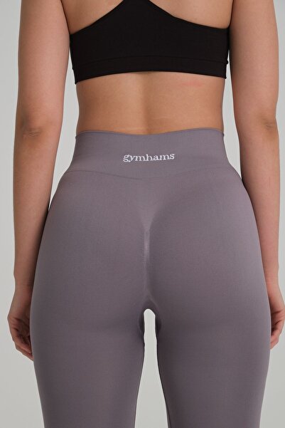 gymhams Vizon Gri Kalçası Büzgülü Push Up Kalça Şekillendirici Kadın Spor Fit...