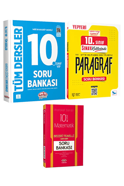 Editör Yayınevi MEB Maarif Modeli 10. Sınıf Tüm Dersler Soru Bankası+Sınav Ya...