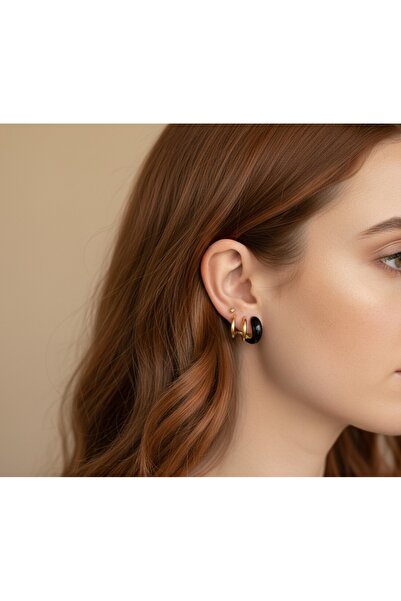 AUREVA Rae Black / Gold Earrings